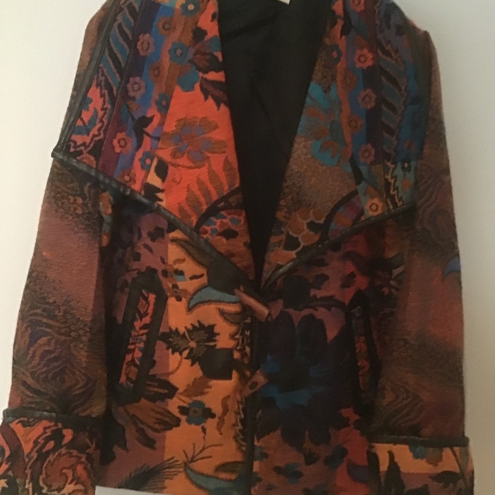 Vibrant colored lined lapel jacket